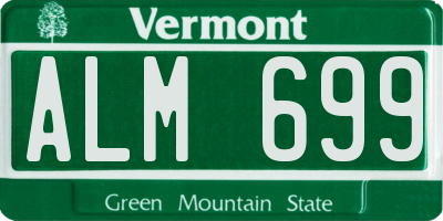 VT license plate ALM699