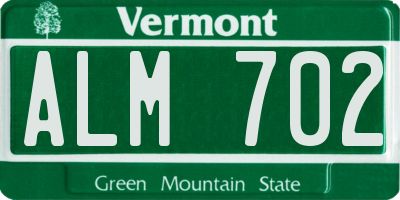 VT license plate ALM702