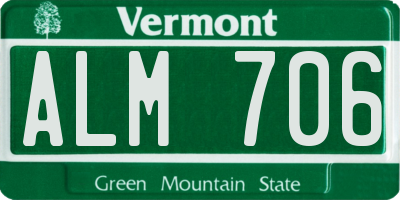 VT license plate ALM706