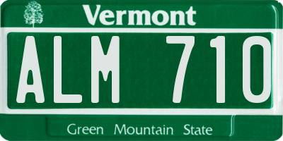VT license plate ALM710