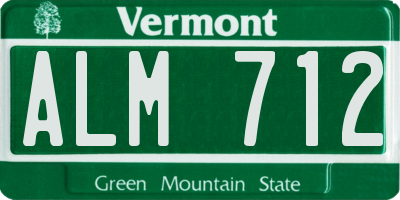 VT license plate ALM712