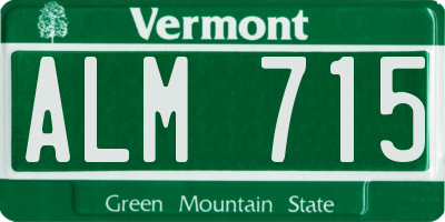 VT license plate ALM715