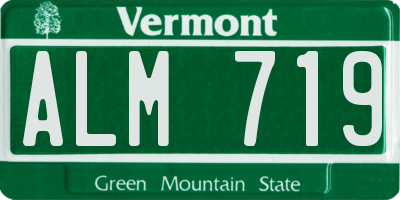 VT license plate ALM719