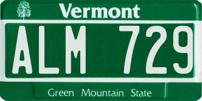 VT license plate ALM729