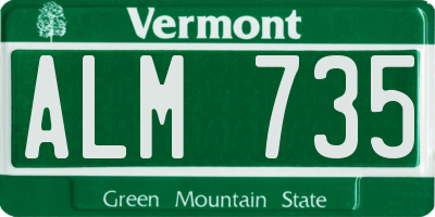 VT license plate ALM735