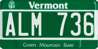 VT license plate ALM736