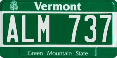 VT license plate ALM737