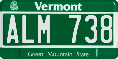 VT license plate ALM738