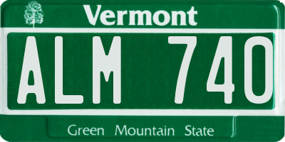 VT license plate ALM740