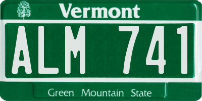 VT license plate ALM741
