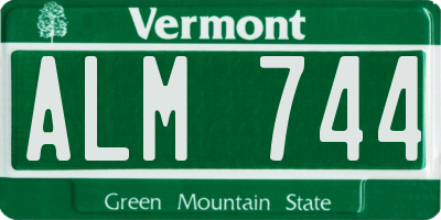 VT license plate ALM744