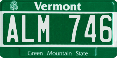 VT license plate ALM746