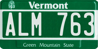 VT license plate ALM763