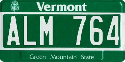 VT license plate ALM764