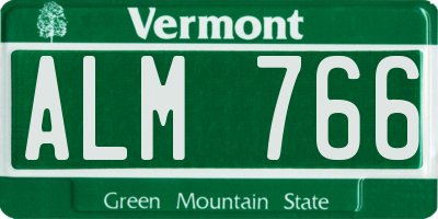 VT license plate ALM766