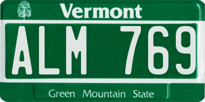 VT license plate ALM769