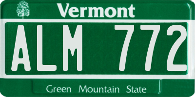 VT license plate ALM772