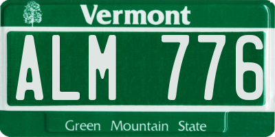 VT license plate ALM776