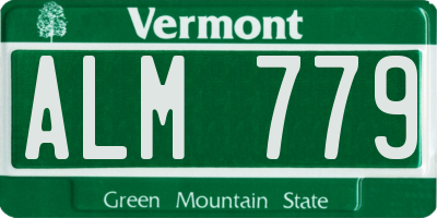 VT license plate ALM779