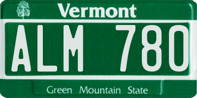 VT license plate ALM780
