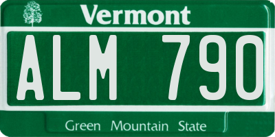 VT license plate ALM790