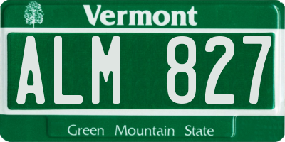VT license plate ALM827