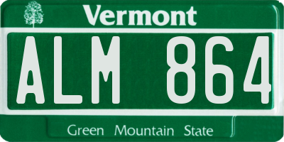 VT license plate ALM864