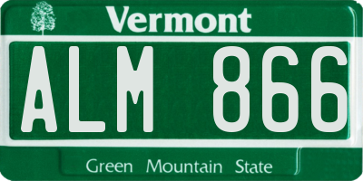 VT license plate ALM866