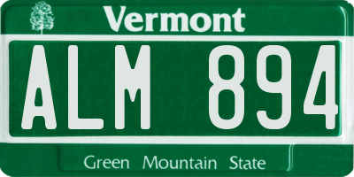 VT license plate ALM894