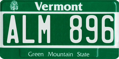 VT license plate ALM896