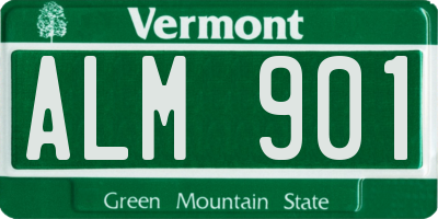 VT license plate ALM901