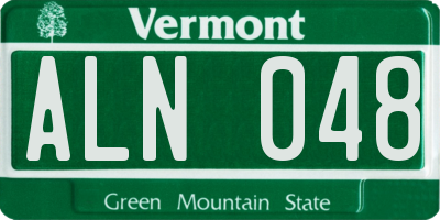 VT license plate ALN048