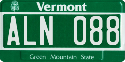 VT license plate ALN088