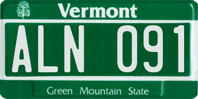 VT license plate ALN091