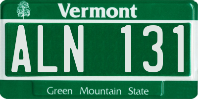 VT license plate ALN131