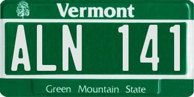 VT license plate ALN141