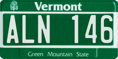 VT license plate ALN146