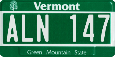 VT license plate ALN147