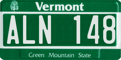 VT license plate ALN148