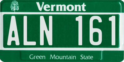 VT license plate ALN161