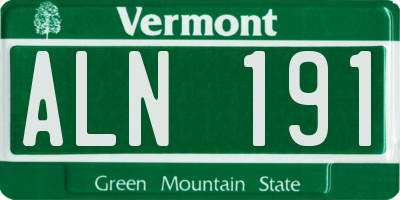 VT license plate ALN191