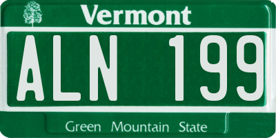 VT license plate ALN199