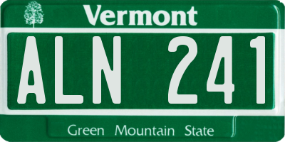 VT license plate ALN241