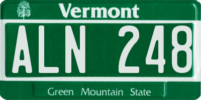 VT license plate ALN248