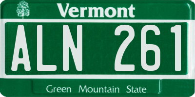 VT license plate ALN261