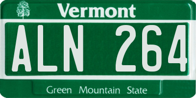 VT license plate ALN264