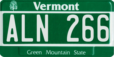 VT license plate ALN266