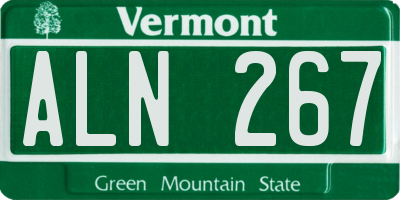 VT license plate ALN267