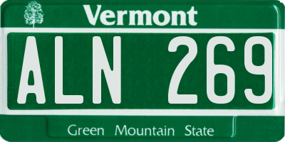 VT license plate ALN269