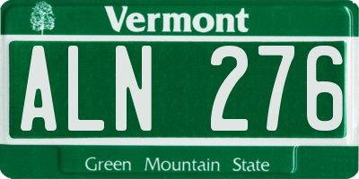 VT license plate ALN276